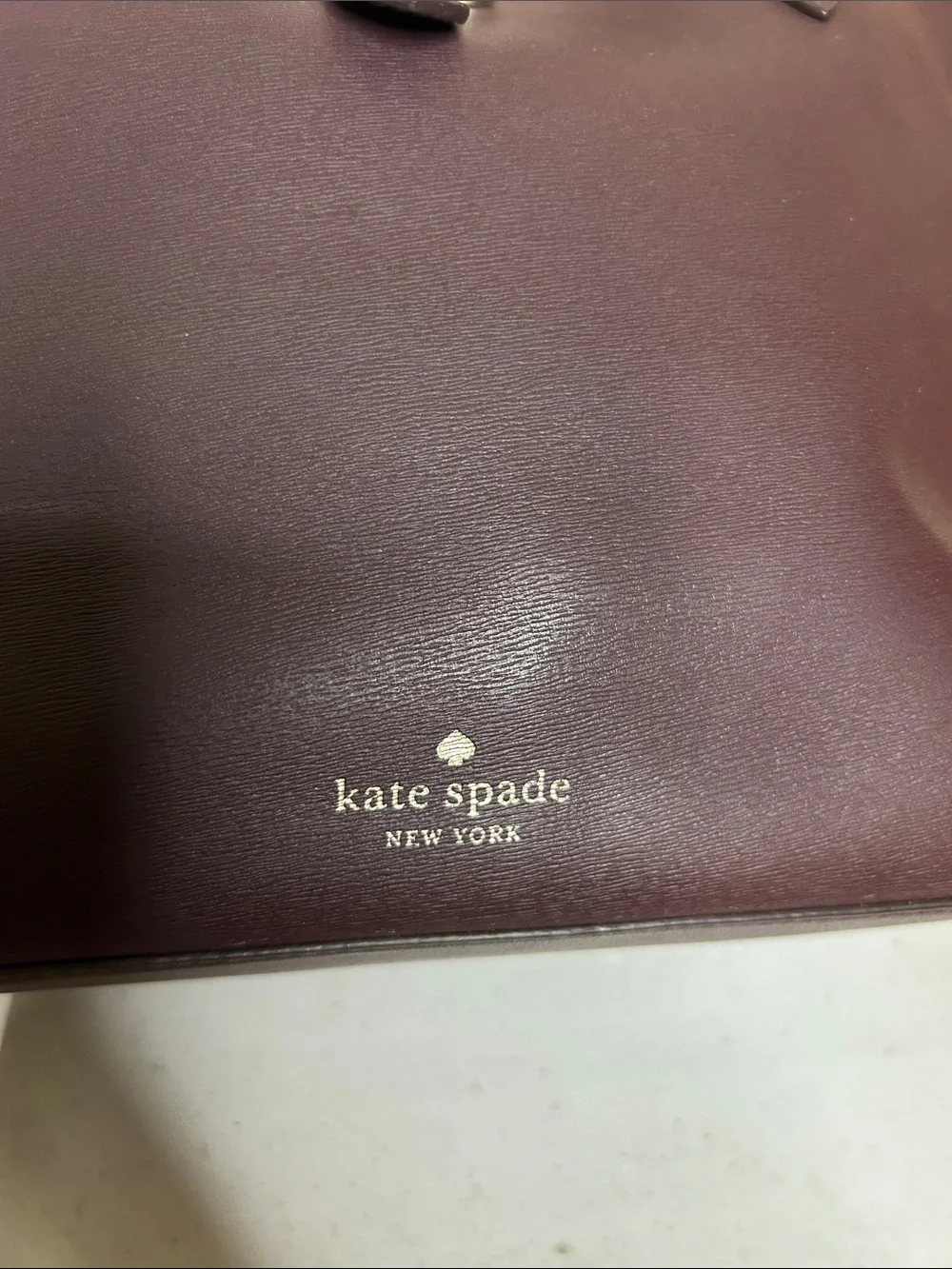 KATE SPADE Kaci Chocolate Cherry Leather Large Tote Bag
